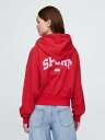 【SALE／57%OFF】GAP (W)ヘビーウェイト フレンチテリー オーバーサイズ ジップアップ ウェッジパーカー ギャップ トップス パーカー・フーディー レッド ネイビー ブラック【送料無料】