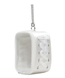 WEGO LADY'S サイドレースアップぬいポーチ ウィゴー ファッション雑貨 その他のファッション雑貨 ブルー ブラック シルバー ホワイト パープル ピンク