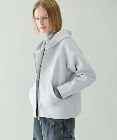 【SALE／30%OFF】Bshop Gymphlex ｜ ダンボールニット ジップフードジャケット WOMEN ビショップ トップス スウェット・トレーナー ベージュ ホワイト【送料無料】