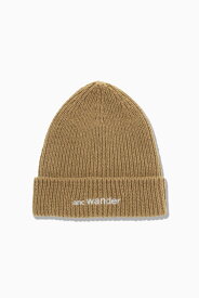 and wander shetland wool knit cap アンドワンダー 帽子 その他の帽子 ベージュ ブラック オレンジ【送料無料】