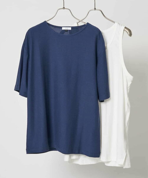 A V V 表面変化カットソー Tシャツ 2点セット タックボーダーレイヤードカットソー Rakuten Fashion 楽天ファッション 旧楽天ブランドアベニュー De5392