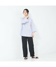 <手洗い可>バックギャザーブラウス