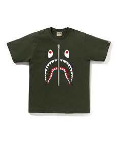 A BATHING APE SHARK TEE ア ベイシング エイプ トップス カットソー・Tシャツ ブラック ホワイト グレー ベージュ グリーン ネイビー ブルー イエロー【送料無料】