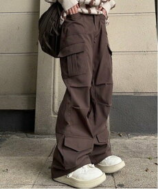 NOWLE NOWLE/(M)【NOWLE】ワイドシルエット イージー カーゴパンツ チェルカ パンツ カーゴパンツ ブラック ブラウン【送料無料】
