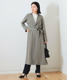 【SALE／40%OFF】BEAMS HEART WOMEN BEAMS HEART / ノーカラー トレンチコート ビームス ハート ジャケット・アウター その他のジャケット・アウター カーキ ベージュ ネイビー【送料無料】