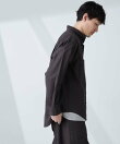 「BELGIUM LINEN FABRICS」リネンコットンスタンドカラーシャツ