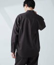 「BELGIUM LINEN FABRICS」リネンコットンスタンドカラーシャツ