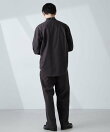 「BELGIUM LINEN FABRICS」リネンコットンスタンドカラーシャツ
