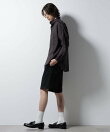 「BELGIUM LINEN FABRICS」リネンコットンスタンドカラーシャツ