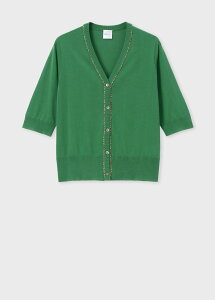 �ySALE�^30%OFF�zPaul Smith �E�B�����Y �p�C�s���O�X�g���C�v �J�[�f�B�K�� �|�[���E�X�~�X �g�b�v�X �j�b�g �u���b�N �O���[�� �z���C�g�y���������z