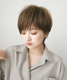 Brightlele 「 マニッシュラフショート 」 ウィッグ ショート レディース 自然 フルウィッグ ボブ ブライトララ ヘアアクセサリー その他のヘアアクセサリー ブラウン ゴールド