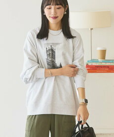 AMERICAN HOLIC ハンドストロークフォト裏毛プルオーバー アメリカンホリック トップス スウェット・トレーナー ブラック グレー【送料無料】