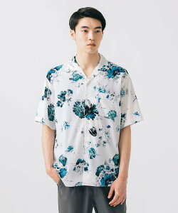 �ySALE�^40%OFF�zBEAMS HEART MEN �v�����g �I�[�v���J���[ �V���c �r�[���X �A�E�g���b�g �g�b�v�X �V���c�E�u���E�X �z���C�g �x�[�W�� �u���b�N �O���[�� �u���[