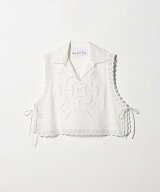 UNITED ARROWS ＜dahl'ia＞カットワーク ベスト ユナイテッドアローズ トップス ベスト・ジレ ブラック …