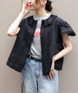 THE SHINZONE THE SHINZONE/�V���]�[�� ���[�X�u���E�X LACE BLOUSE �X�e�b�v�X �g�b�v�X �V���c�E�u���E�X �u���b�N �z���C�g�y���������z