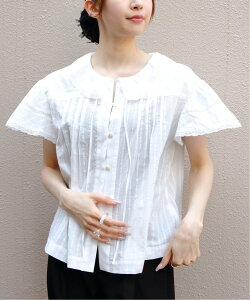 THE SHINZONE THE SHINZONE/�V���]�[�� ���[�X�u���E�X LACE BLOUSE �X�e�b�v�X �g�b�v�X �V���c�E�u���E�X �u���b�N �z���C�g�y���������z