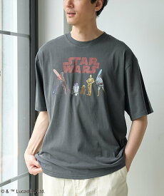coen STAR WARS(スター・ウォーズ)デザインヴィンテージライクTシャツ コーエン トップス カットソー・Tシャツ ブラック【送料無料】