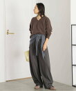 ウールライクストレッチスコクーンパンツ