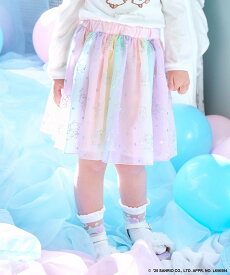 【SALE／30%OFF】ANY KIDS 【any FAM× リトルツインスターズ 】キキ&ララ シフォンスカート エニィ スカート ロング・マキシスカート ピンク ブルー