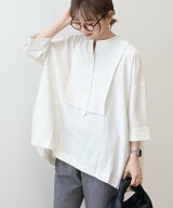 AMERICAN HOLIC 【WEB限定】接触冷感バンドカラーシャツチュニック アメリカンホリック トップス シャツ…