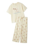 gelato pique 【ONLINE限定】【接触冷感】【UVカット】お散歩ドッグワンポイントTシャツ&ロングパンツセ…
