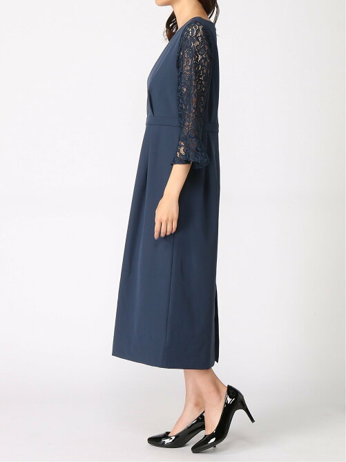 Beams Women Ray Beams レーススリーブ Vネック ロング ワンピース レイビームス ビームス Beams レディース ドレス 結婚式 Rakuten Fashion 楽天ファッション 旧楽天ブランドアベニュー V