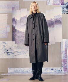 MAISON SPECIAL 【Italian Dead Stock Fabric】Dress-Over Balmacaan Coat メゾンスペシャル ジャケット・アウター ステンカラーコート グレー ブラック ホワイト ネイビー ブラウン【送料無料】