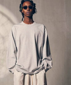 MAISON SPECIAL Heavy-Weight Cotton Prime-Over Crew Neck Long Sleeve T-Shirt メゾンスペシャル トップス カットソー・Tシャツ グレー ブラック ホワイト パープル【送料無料】