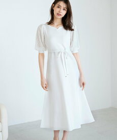 【SALE／30%OFF】MISCH MASCH 【2024春夏新作】レース袖Aラインワンピース/MM417420 ミッシュマッシュ ワンピース・ドレス ワンピース ホワイト ブラック パープル【送料無料】