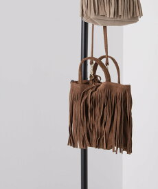 NANO universe AULENTTI/スエードフリンジショルダーバッグ ナノユニバース バッグ その他のバッグ ブラウン ベージュ【送料無料】