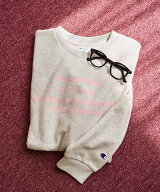 Champion 限定展開 Champion × FREAK'S STORE/チャンピオン 別注 フロッキー プリント ロゴ クルーネッ…