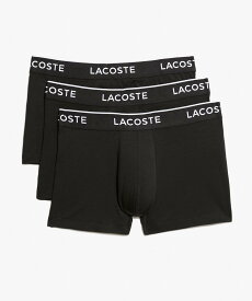 LACOSTE ブランドネームデザイン3パックボクサーパンツ ラコステ インナー・ルームウェア ボクサーパンツ・トランクス グリーン ブラック グレー ブルー パープル ホワイト ネイビー【送料無料】