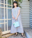 【SALE／45%OFF】FREAK'S STORE インド ボイル スキッパーフレアワンピース＜ペチワンピース付き＞ 25SS フリークスストア ワンピース・ドレス ワンピース オレンジ ネイビー グレー ブラック【送料無料】