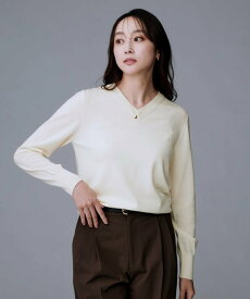 UNTITLED 【洗える/ウール100%】Vネックウールニット アンタイトル トップス ニット ホワイト ブルー レッド グレー ブラック【送料無料】