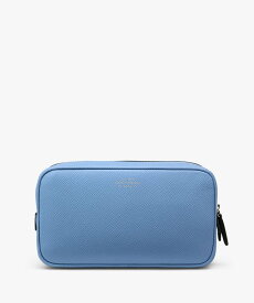 SMYTHSON Panama Double Zip Washbag スマイソン メイク道具・美容器具 その他のメイク道具・美容器具 ブルー【送料無料】