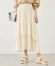 無地&花柄ダンダンティアードスカート