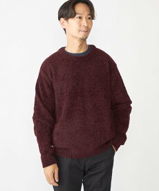 【SALE／50%OFF】SHIPS MEN SHIPS:＜手洗い可能＞メランジ モール クルーネック ニット シップス トップス ニット レッド ネイビー【送料無料】