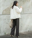 キルティング*フェイクファーリバーシブルブルゾン