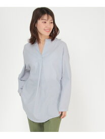 【SALE／40%OFF】LBC with Life バックボタンスキッパーブラウス エルビーシー トップス シャツ・ブラウス ブルー ホワイト