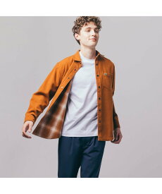 【SALE／30%OFF】LACOSTE リバーシブルフランネルシャツ ラコステ トップス シャツ・ブラウス グリーン ネイビー ブラウン【送料無料】