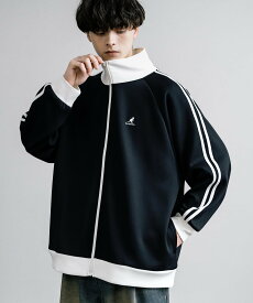 【SALE／38%OFF】KANGOL 【KANGOL】*【Rocky Monroe】別注コラボトラックジャケット ロッキーモンロー ジャケット・アウター ブルゾン・ジャンパー ネイビー ホワイト ブラック ベージュ グレー【送料無料】