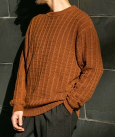 【SALE／50%OFF】URBAN RESEARCH ROSSO 『XLサイズあり』メリノウール変形ワッフルニット アーバンリサーチロッソ トップス ニット グレー ブラック ネイビー ベージュ ブラウン【送料無料】