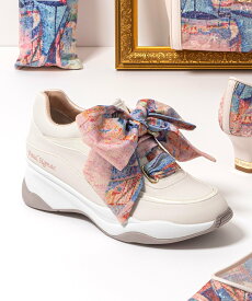 【SALE／30%OFF】+diana 【#絵画シリーズ】ヒールアップダッドスニーカー プラスダイアナ シューズ・靴 スニーカー ピンク ホワイト【送料無料】