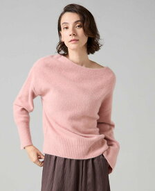 【SALE／50%OFF】Liesse 【定番】フォックスウールボートネックニット リエス トップス ニット ピンク ブラウン ベージュ【送料無料】