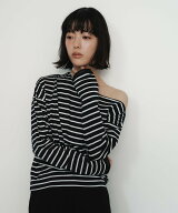 EMMEL REFINES ＜EMMEL REFINES＞EM アシンメトリー ボーダー ロンT ユナイテッドアローズ グリーンレー…