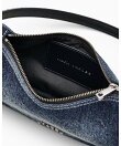 BRUSHED DENIM CHARM SHOULDER BAG