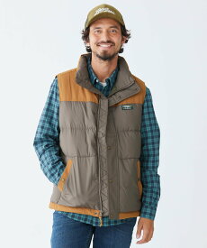 L.L.Bean マウンテン・クラシック・ダウン・ベスト、カラー・ブロック ジャパン・フィット エルエルビーン ジャケット・アウター ダウンジャケット・ダウンベスト ベージュ カーキ【送料無料】