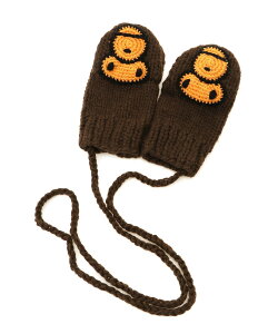 A BATHING APE BABY MILO WOOL MIX KNIT MITTENS �A �x�C�V���O �G�C�v �t�@�b�V�����G�� ��� �u���b�N �u���E���y���������z