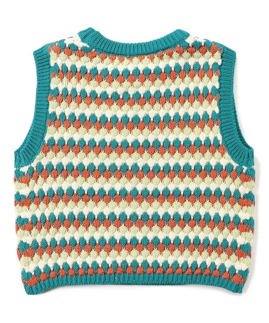 【SALE/50%OFF】BREEZE WEB限定 サマーニットタンクトップ_マシンウォッシャブル エフオーオンラインストア トップス ノースリーブ・タンクトップ グリーン ブラウン ピンク - メイン画像 9