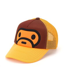 A BATHING APE MILO FACE MESH CAP ア ベイシング エイプ 帽子 キャップ ブラウン ブラック【送料無料】